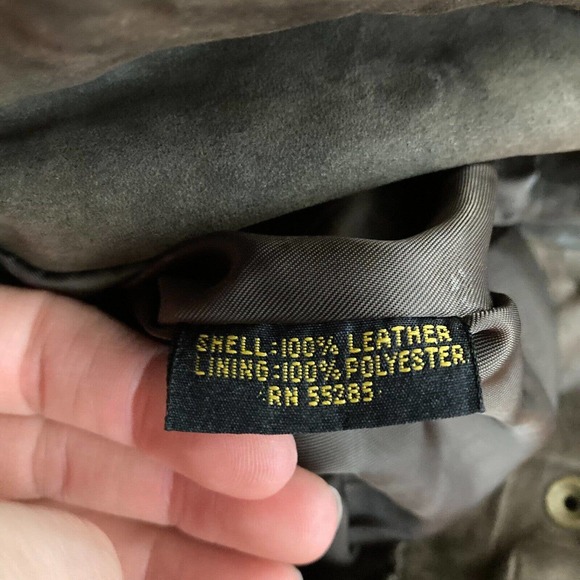 VTG‎ Express Jacket Womens Small 1980s Brown Leather Oversize Moto Pockets - Picture 7 of 9